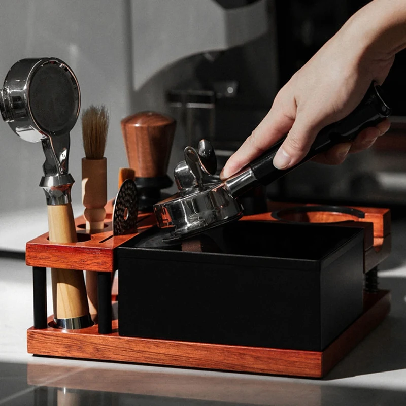 Espresso Knock Box For 51 54 58Mm Espresso Accessories, Detachable Espresso Organizer Box,Espresso Tamping Station