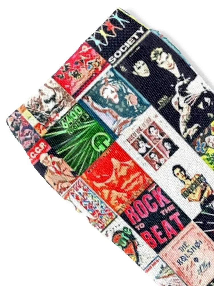 The New Wave Album Cover Collection (Color) Socks Rugby bright garter men cotton high quality sports stockings Socks Woman Men's