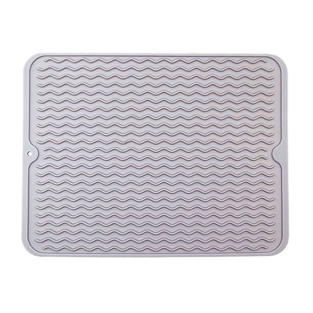 40 X 30 Cm Silicone Dish Draining Mat Heat Resistant Dish Drying Pad Rectangle Dish Rack Mat Drip Mat for Dishes