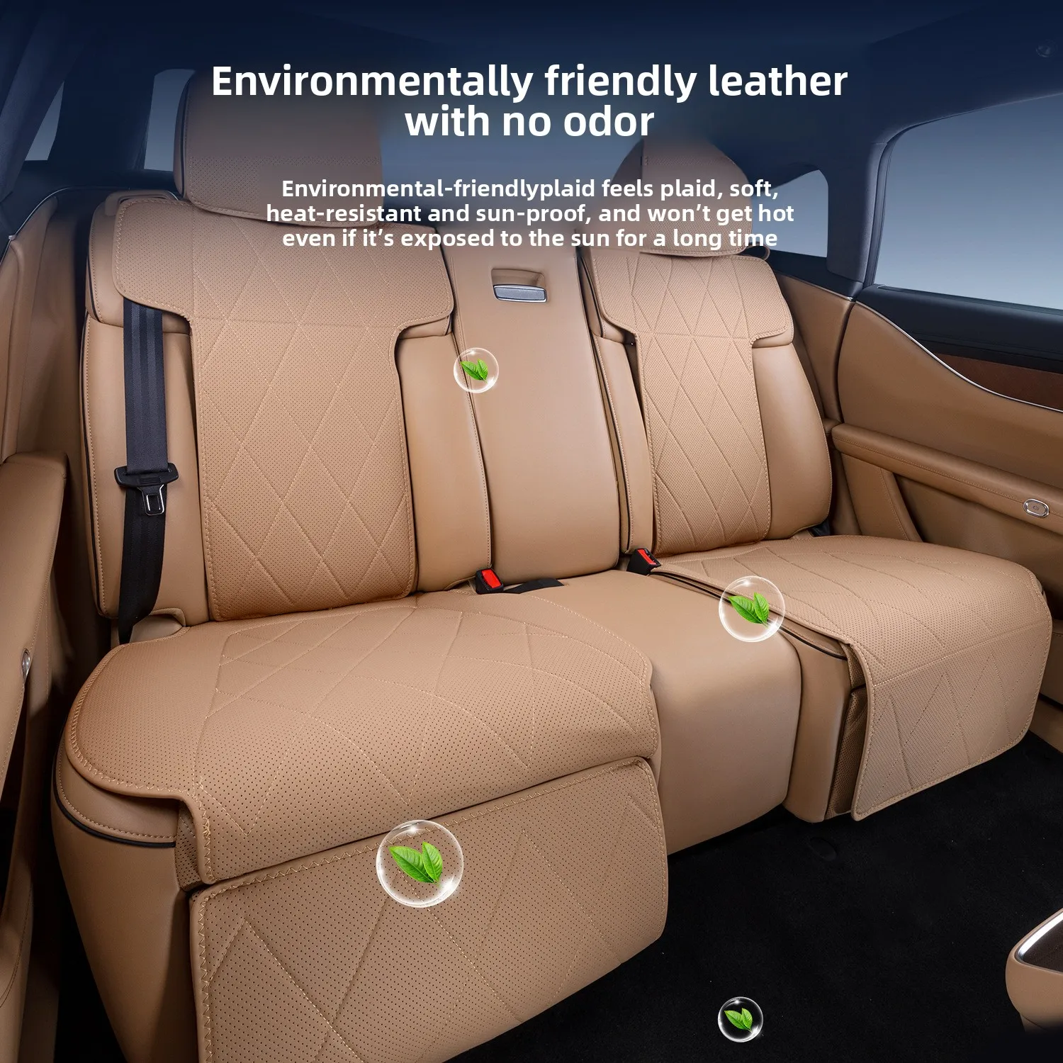 For Luxeed STELATO S9 Car Seat Cover Breathable Full Car Seat Cushion Protective Pad Leather Front & Rear Row Seat Protector