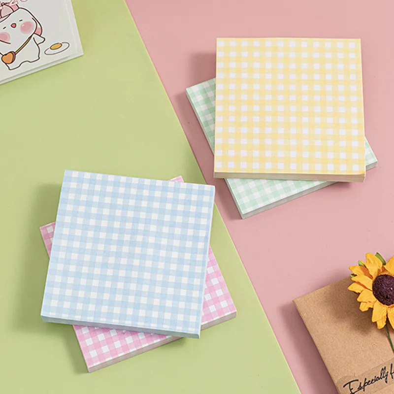 80sheets Convenience Stickers Ins Style Yellow Square Memo Pad Students Can Remember Homework Messages Notes School Supplies