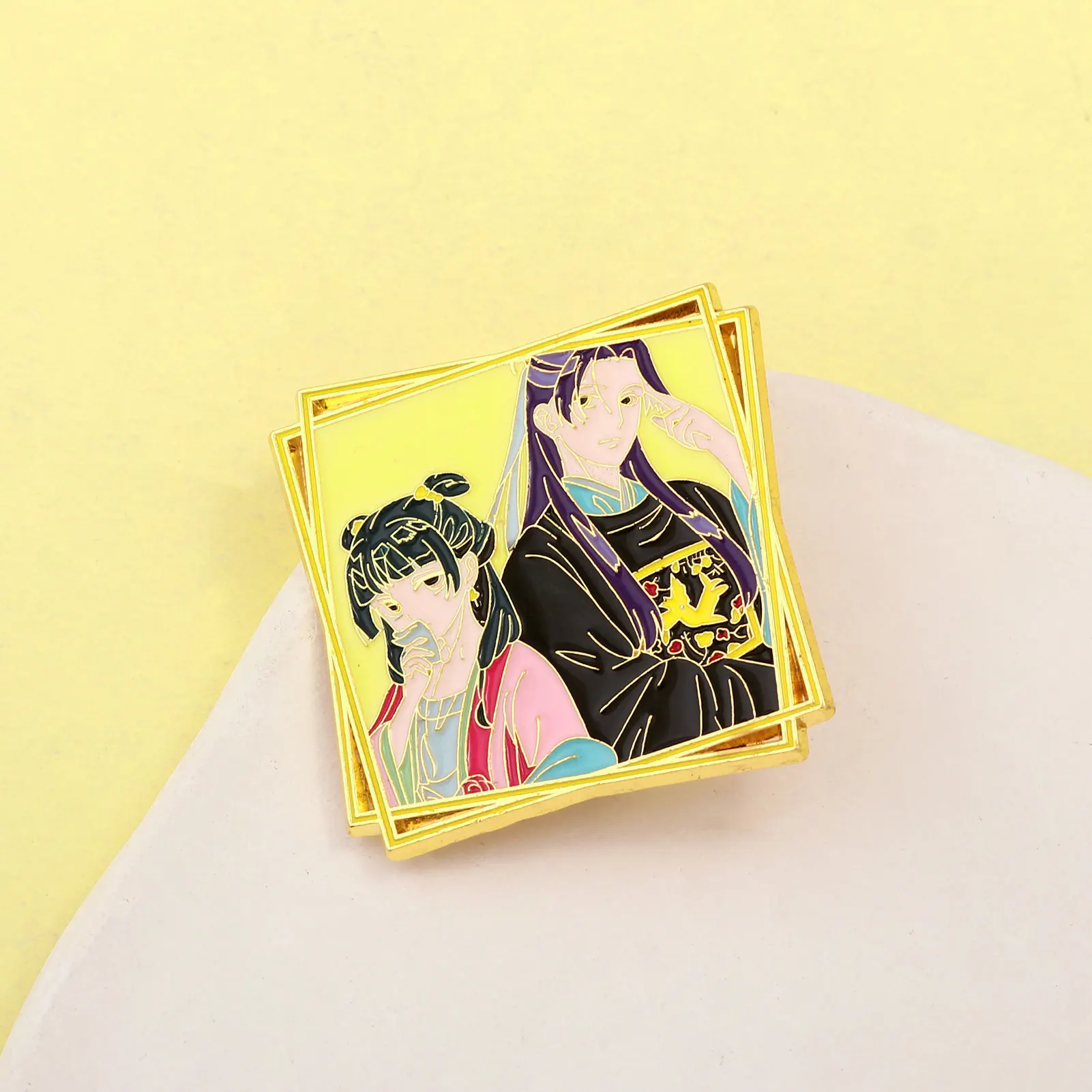 The Apothecary Diaries Metal Brooch Cute Maomao Enamel Pin Exquisite Anime Couple Badge For Hats Bags Clothes Accessories Gifts