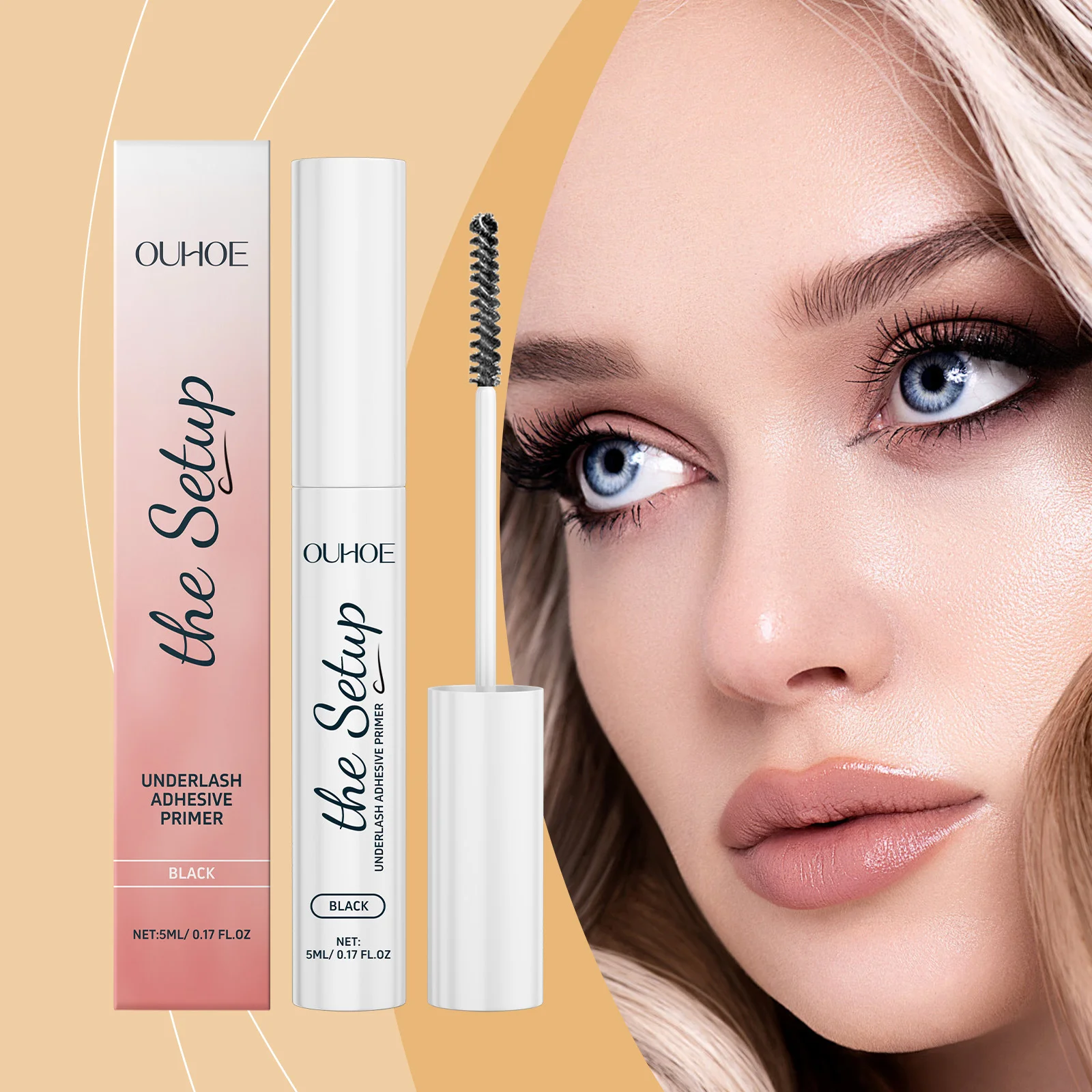 Rímel preto à prova d'água, volumizador, espessamento, alongamento, ondulação, extensão de cílios, longa duração, maquiagem cosmética para os olhos