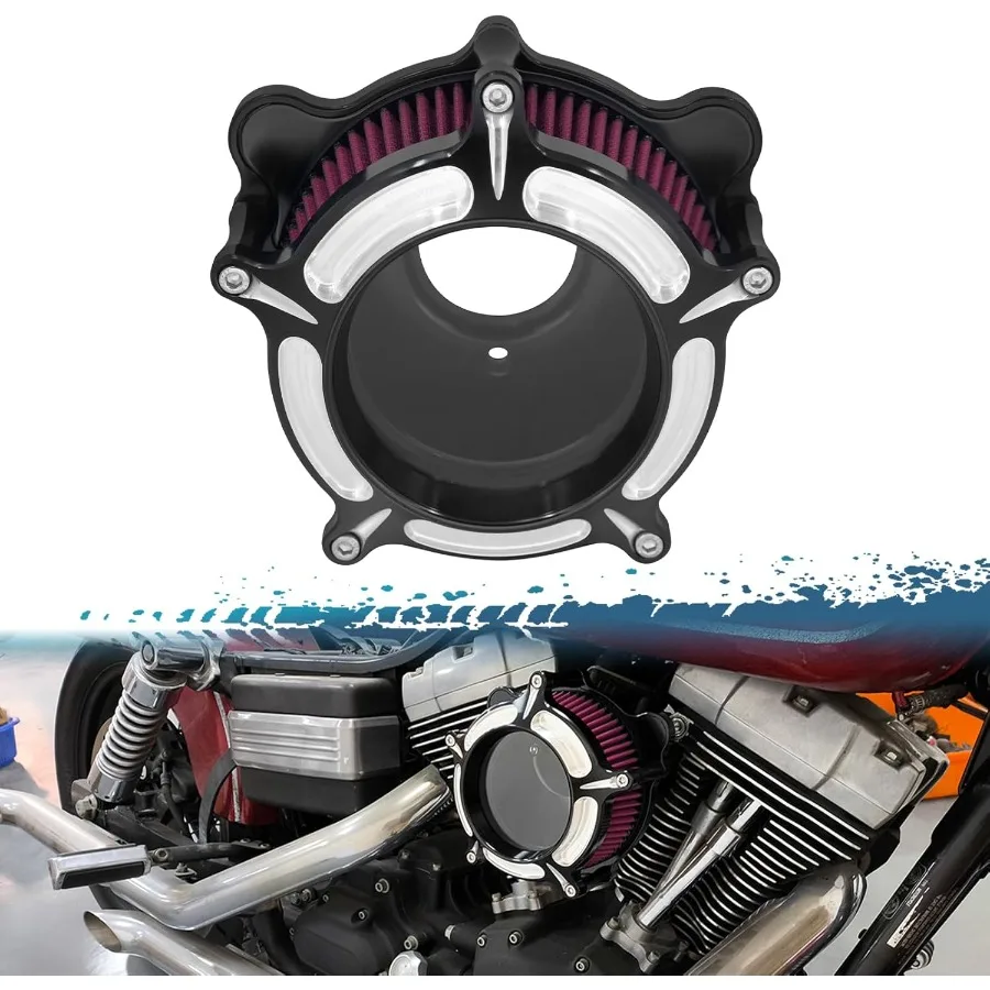 

Air Filter Air Cleaner Intake Replacement Kit Fit for Harley FXDLS 2017 Softail 20162017 Touring and Trike 20082016 Black Housi