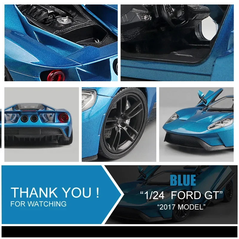 1:24 2017 فورد GT سبيكة سيارة رياضية نموذج عالية محاكاة دييكاست لعبة معدنية المركبات نموذج سيارة جمع لعبة هدية