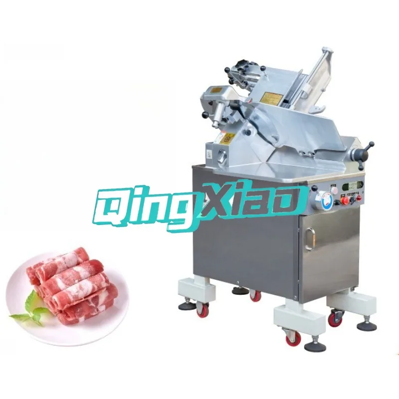 Commercial Slicing Machine Frozen Beef Mutton Roll Cutter Meat Slicer Fully Automatic Boneless Meat Ham Slicer for Restaurant