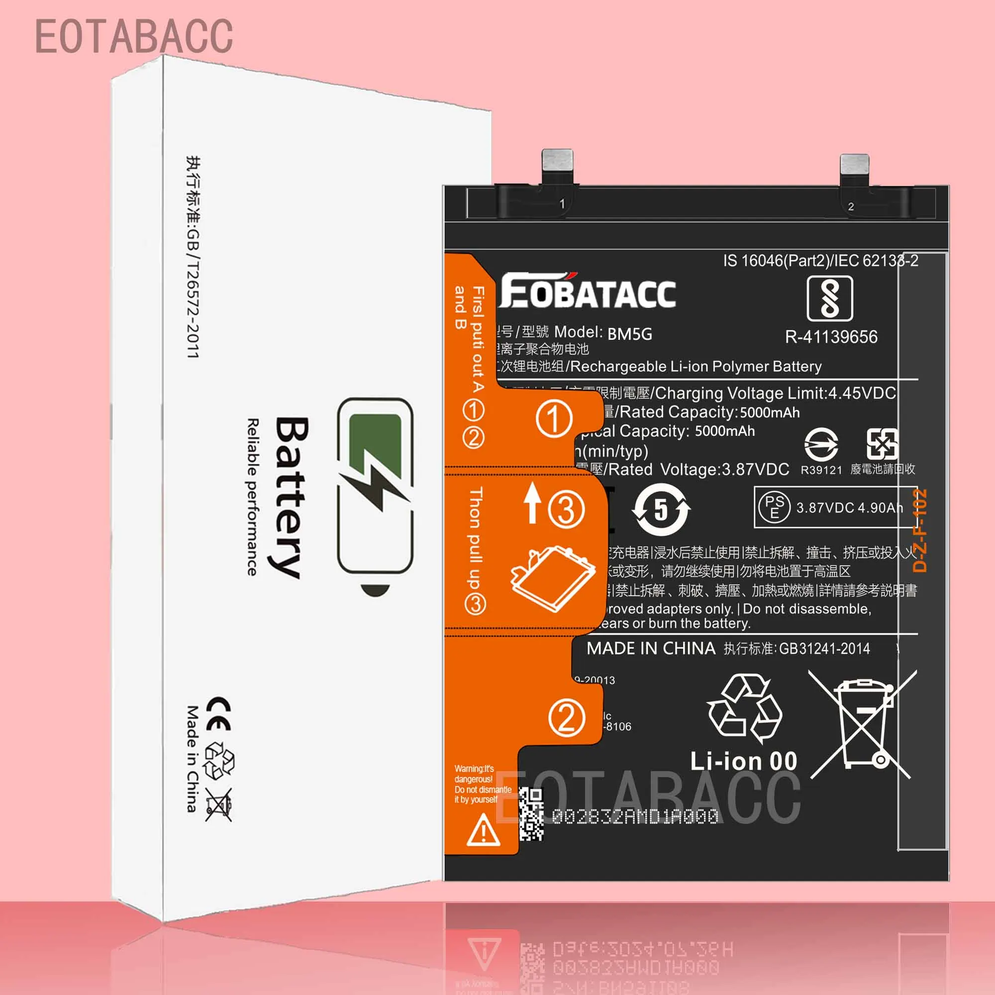 EOTABACC 100% New Original Battery BM5G For XIAOMI POCO X4 GT Battery +ToolsRedmi K50i / Redmi Note 11T Pro