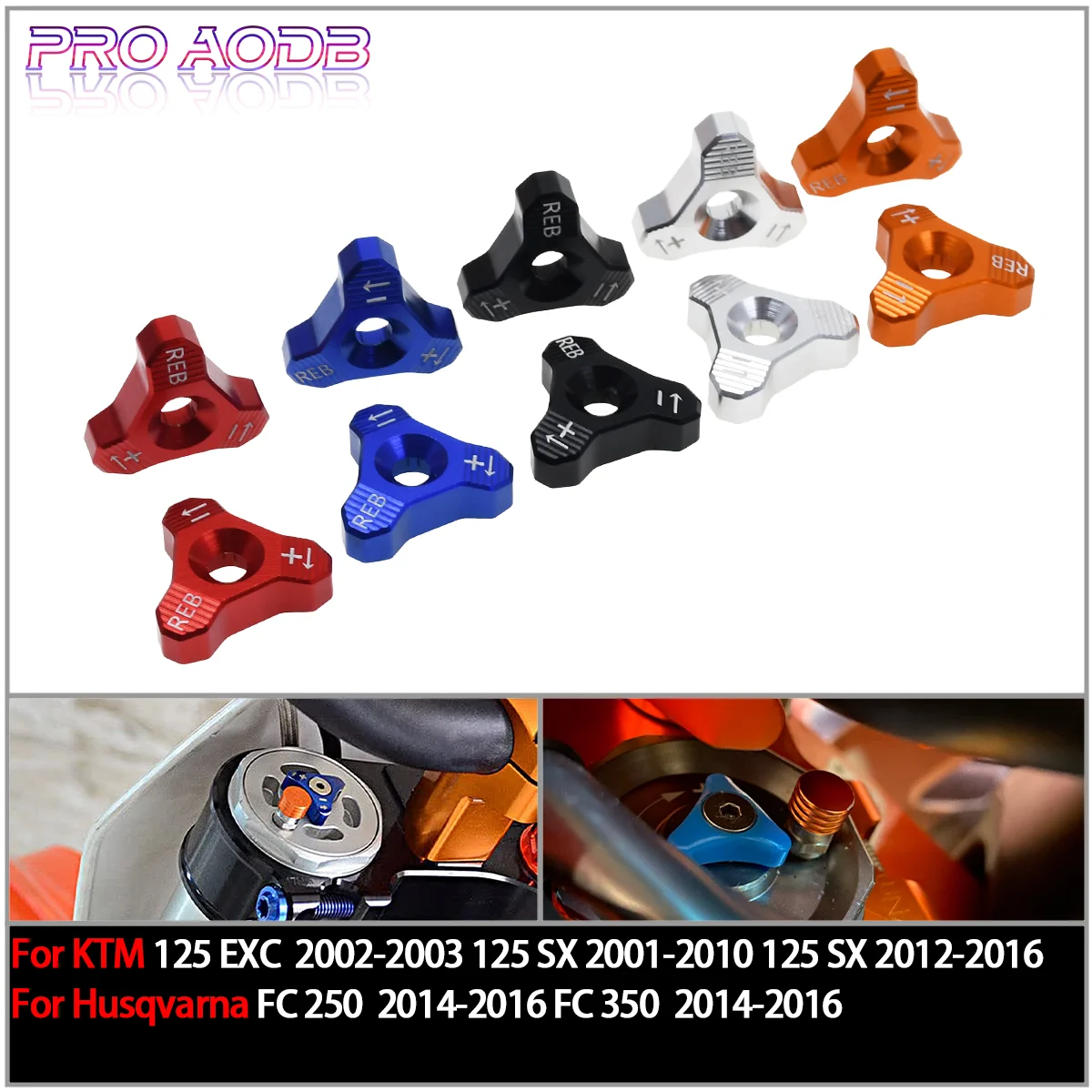 

Motocross CNC 48mm Front Shock Absorber Knob Adjuster Bolt For KTM EXC SX SXF XCW XCF EXCF EXCR Husqvarna TC TE FC FE TX