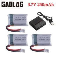 H36 Battery 652030 3.7V 250mAh For E010 E011 E012 E013 Drone 3.7v Lipo Battery Charger Set For Furibee F36 RC Quadcopter Parts