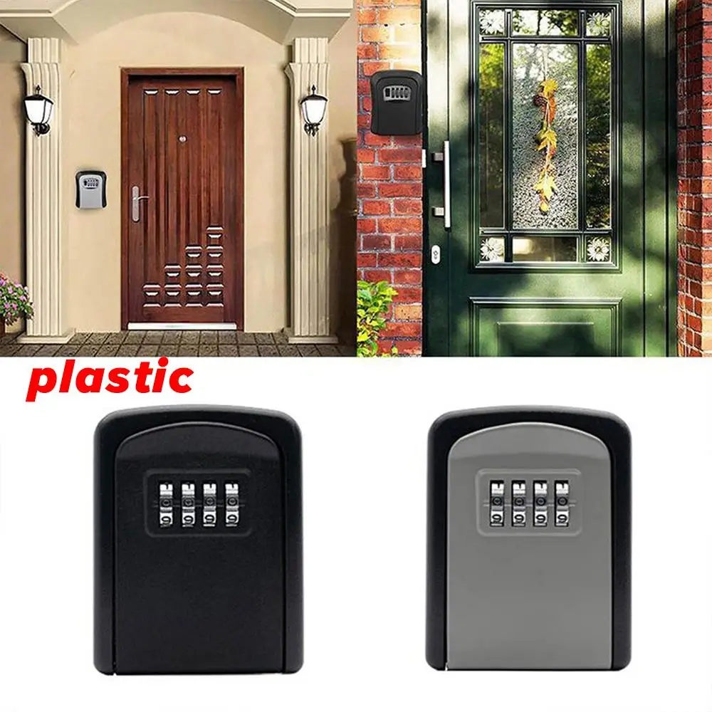 Fechadura de combinação para chave montada na parede, à prova d'água, caixa de armazenamento com senha de 4 dígitos, fácil instalação para segurança doméstica/escritório