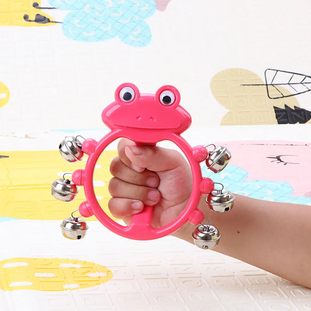 

Frog Bell Instrument for Kid Percussion Baby Musical Plastic Tambourine Toddler Instruments Toy Hand Held