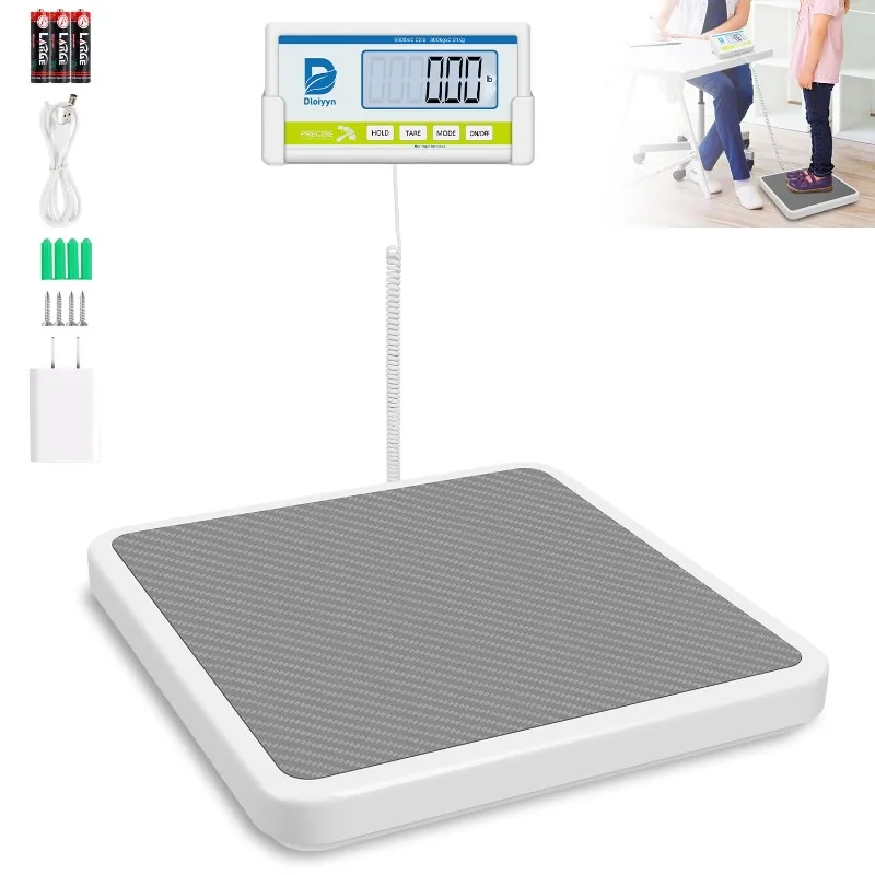 AC Adapter & Battery Included,Medical Scale for Body Weight with Digital Display,  Portable Home & Physician Scale