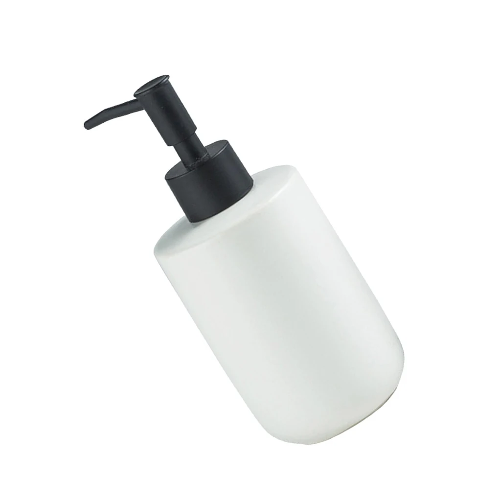 

Ceramic Soap Dispenser Bottle Empty Pump Bottle for Home Restaurant Black