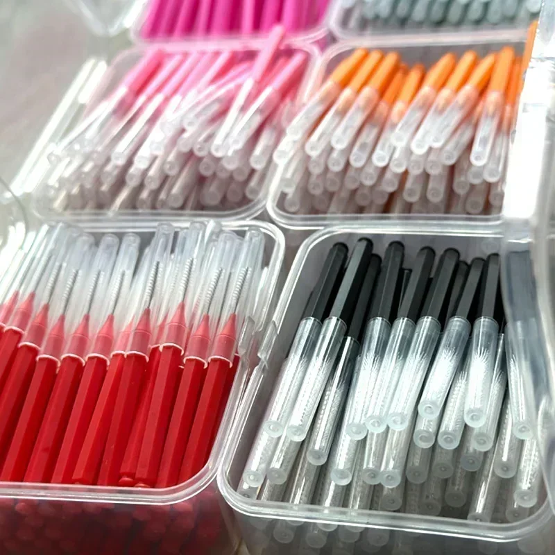 80 Teile/schachtel I-typ Interdentalbürste 0,6-1,5 Mm Reinigung Zwischen Zähne Mundpflege Kieferorthopädische I Form Zahnseide – Detail 7