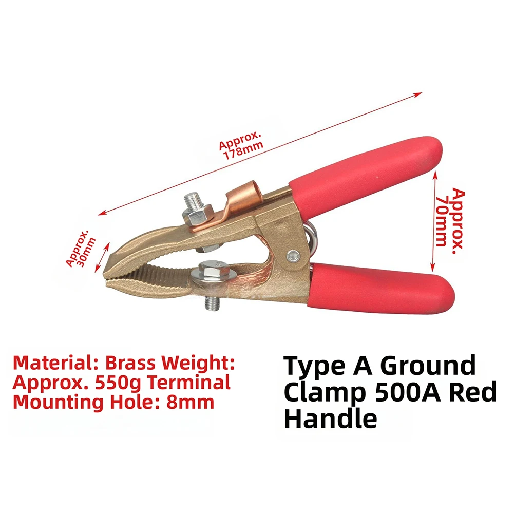 500A Earth Cable Clamp Welding Pliers A Shape Earth Wire Clamp Grounding Clamp A Shape Grounding Work Clamp