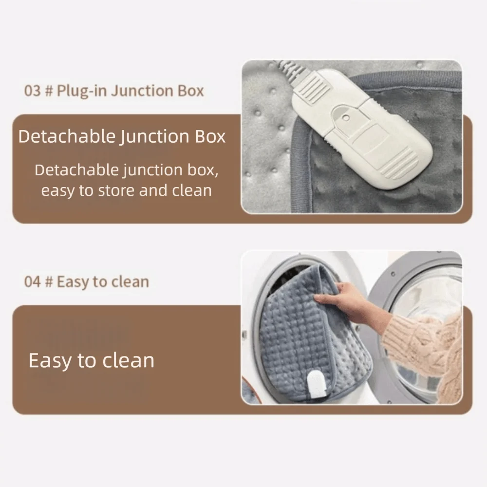 

EU Plug Electric Heating Waist Belt Portable Temperature Control Warm Thermal Pad Adjustable Soft Electric Thermal Blanket