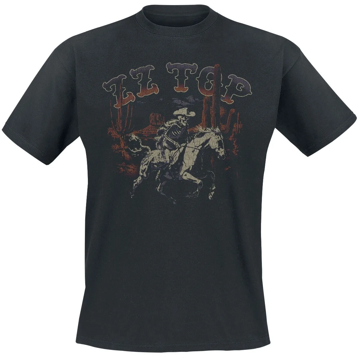 ZZ Top Texas Spade Tee, Rock T-Shirt with Flame & Checkered Flag Print, Rock Fan Merch