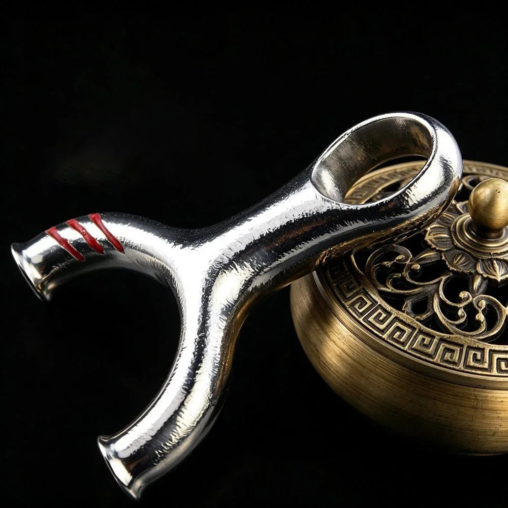 630 Stainless Steel Round-head Slingshot High-precision High-power Engraved Polished Slingshot Outdoor Hunting Shooting