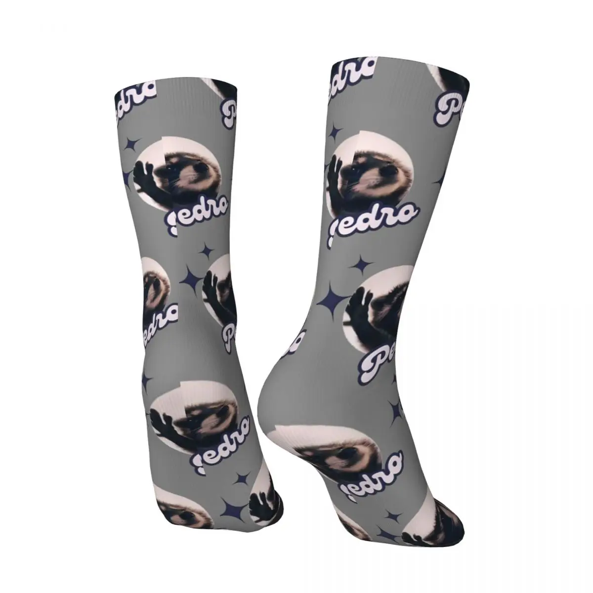 Pedro Raccoon Stockings dancing Design Vintage Socks Autumn Anti Skid Socks Men's Cycling High Quality Socks