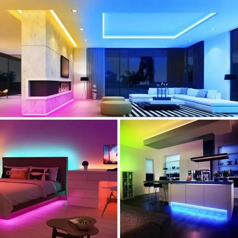 For Room Decoration TV Backlight Diode,USB LED Strip APP Control Color Change 5050 RGB LED Light Flex Strip