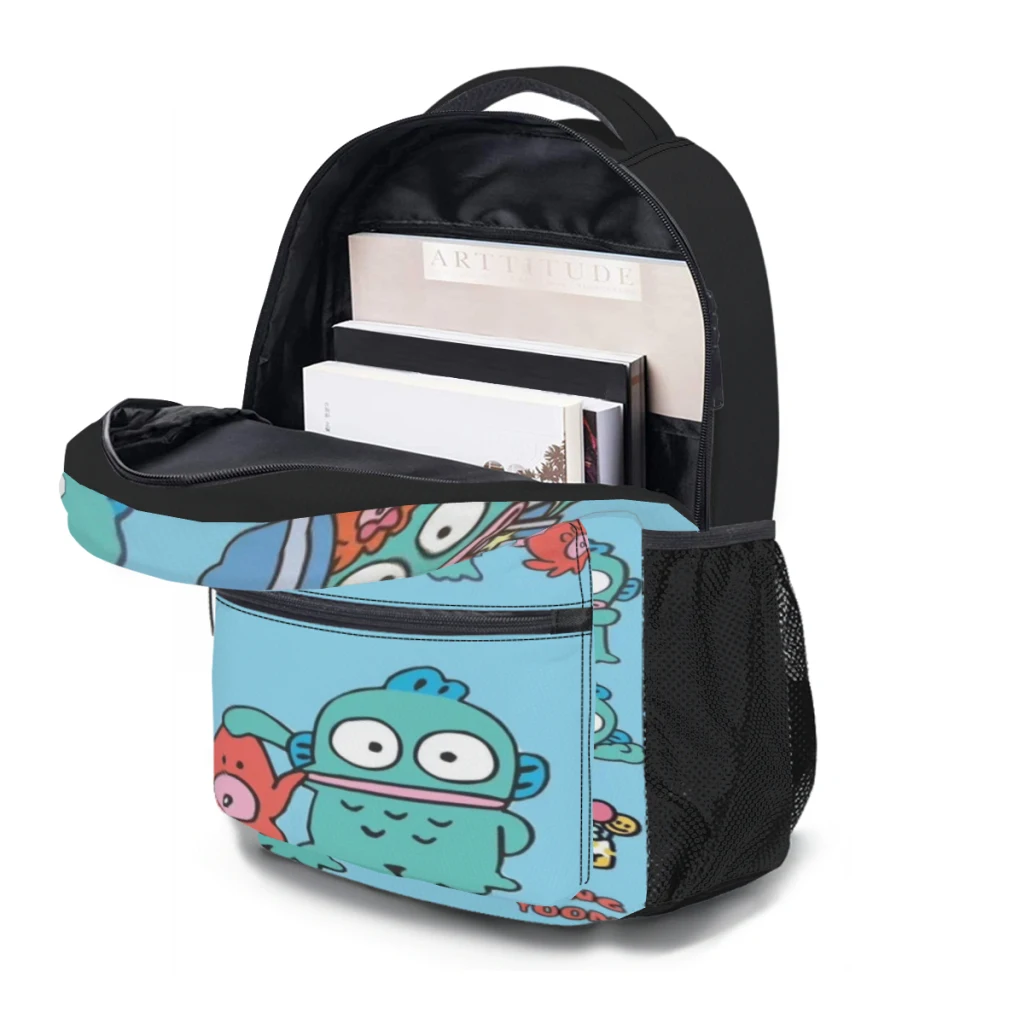 Grande capacidade Cartoon Schoolbag para meninas, Clownfish, mochila do estudante do ensino médio, 17"