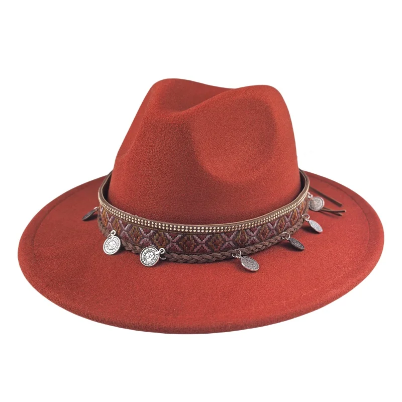 Hats for Women Hat Fedoras Felted Hat Wide Brim New Design Outdoor Panama Casual Decorate Sombrero Hombre Sombrero Vaquero Mujer