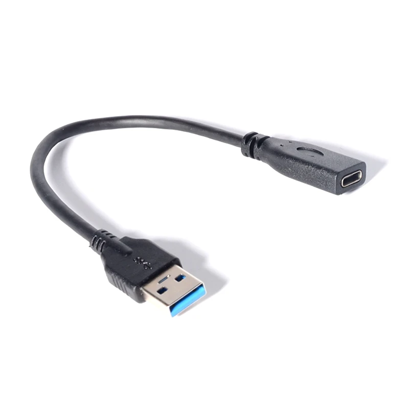 15cm USB C to USB 3 Adapter Cable Gold Plated Connector Converter Short Wire USB-A Male to USB-C Female Interface for Data Trans