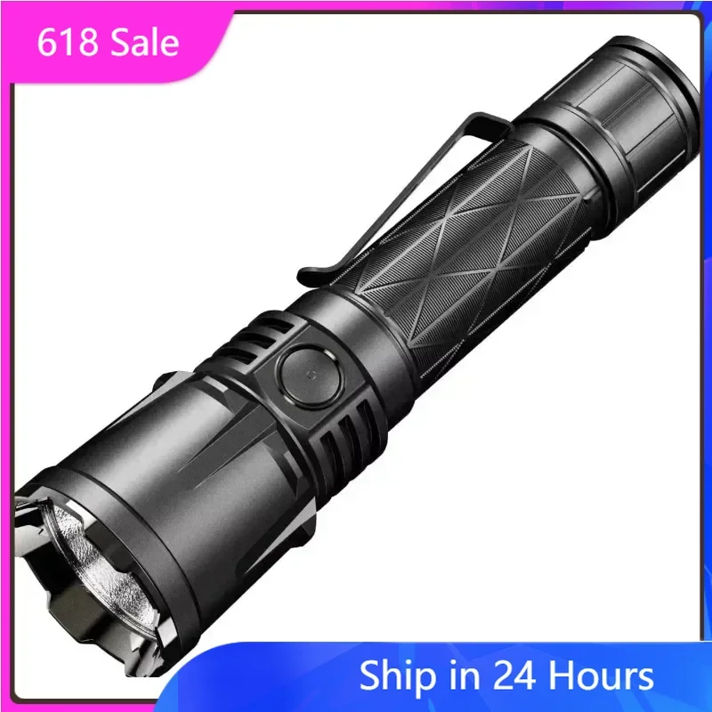 4400 Lumens Rechargeable Flashlight Advanced Tactical Flashlight Beam Reach 336m 5000mAh Battery Super Bundle