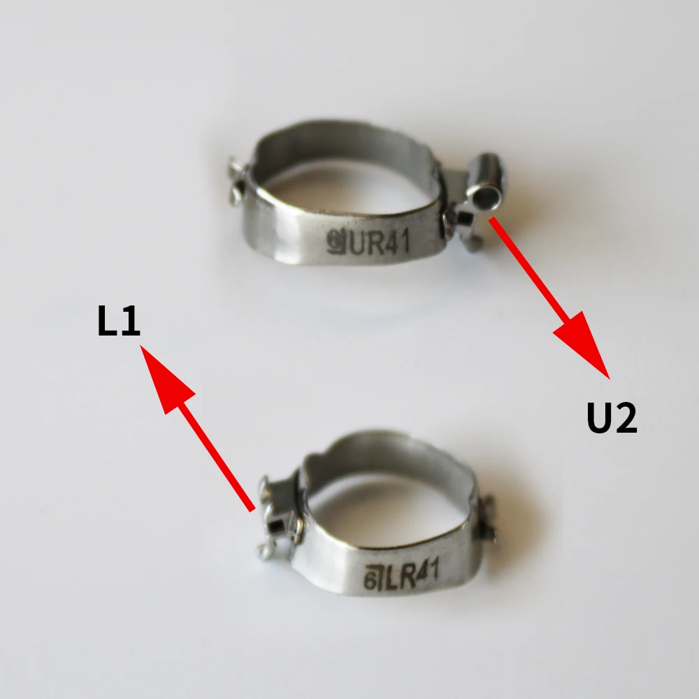 1 упаковка, 4 шт./упак., U2L1 MBT, трансформируемая Ортодонтическая зубная трубка, молярная лента с шипами (33-41)