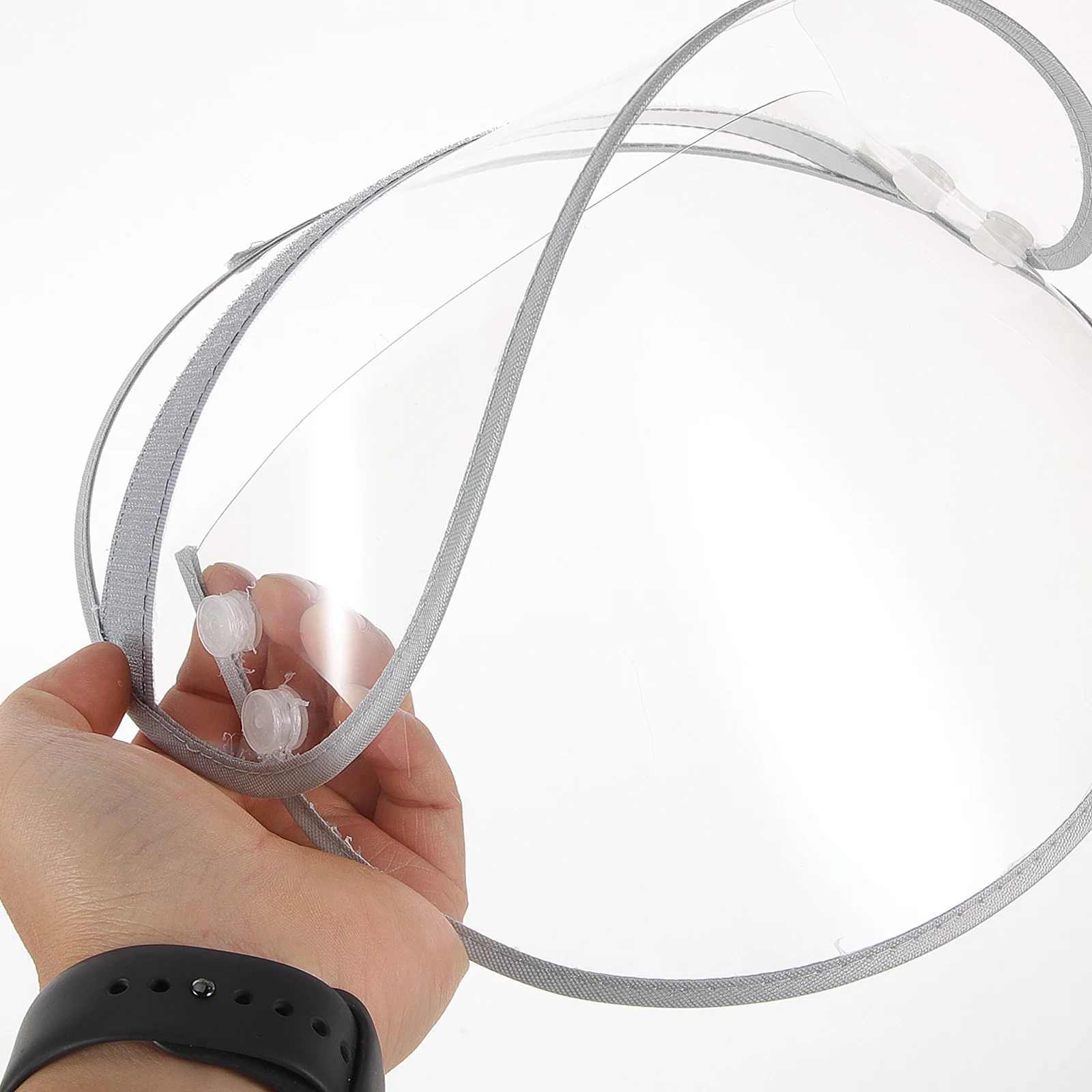 معطف واق من المطر قبعة حافة شفافة واقي الوجه لمعطف المطر مقاوم للماء درع معطف واق من المطر ملحق غطاء قابل للاستبدال حافة