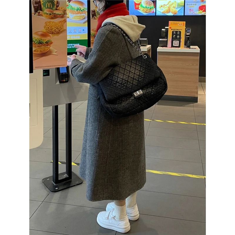 

New 2025 Women's Crossbody Bag Korean Sle Ink-Dyed Denim Wanderer Diamond Chain Bag Autumn Winter Single oulder Bag