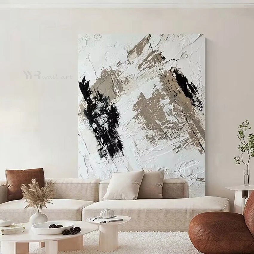 Random Application  Nordic Modern Abstract Pure Handmade Oil Painting Home Decoration For Bedroom Dining Room  Living Room Mural