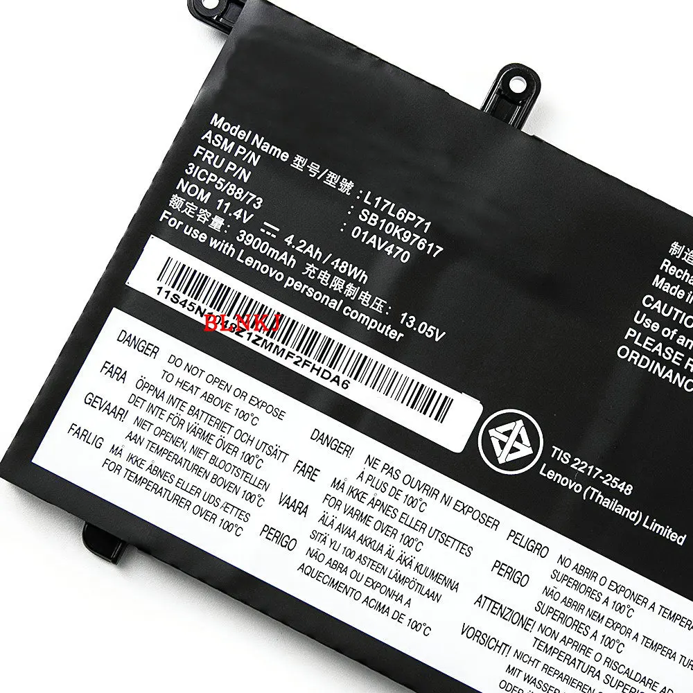 NEW L17L6P71 Laptop Battery For Lenovo ThinkPad X280 Series L17M6P71 L17C6P71 01AV470 01AV471 01AV472 SB10K97617 11.4V 48WH