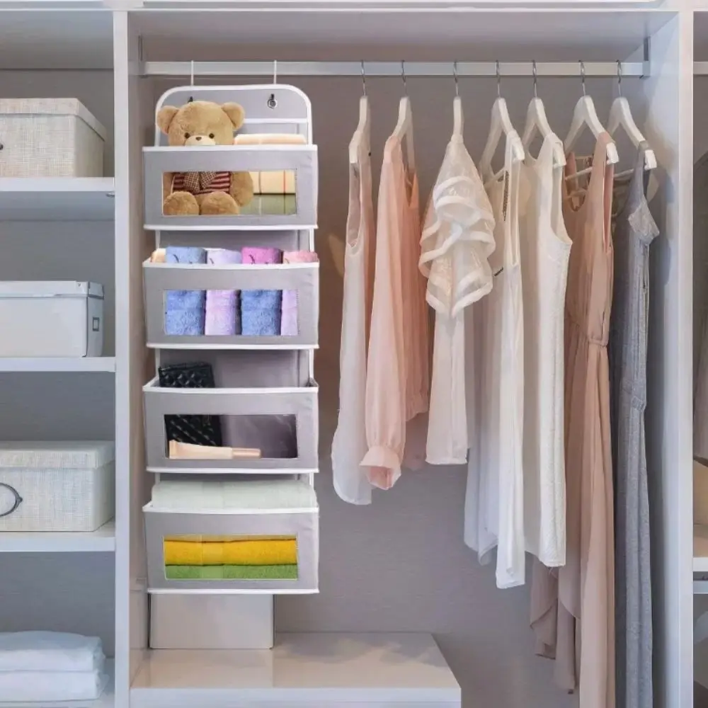 

Multi-pocket Design Storage Hanging Bag Simple Style Door Hanging Large Capacity Storage Wall Hanging Debris Storage