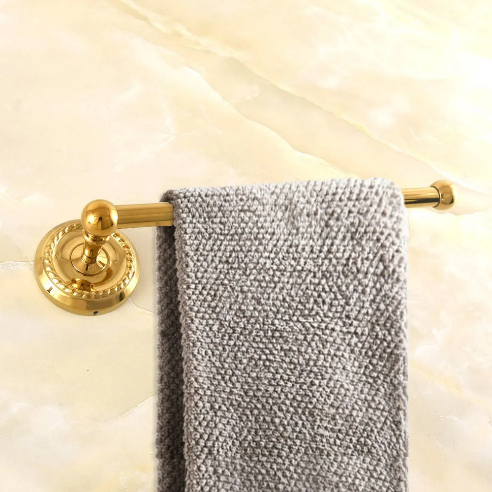 

Bathroom towel holder, Gold brass Wall-Mounted Round gold brass Towel Ring with ceramic,Towel Rack Nba614