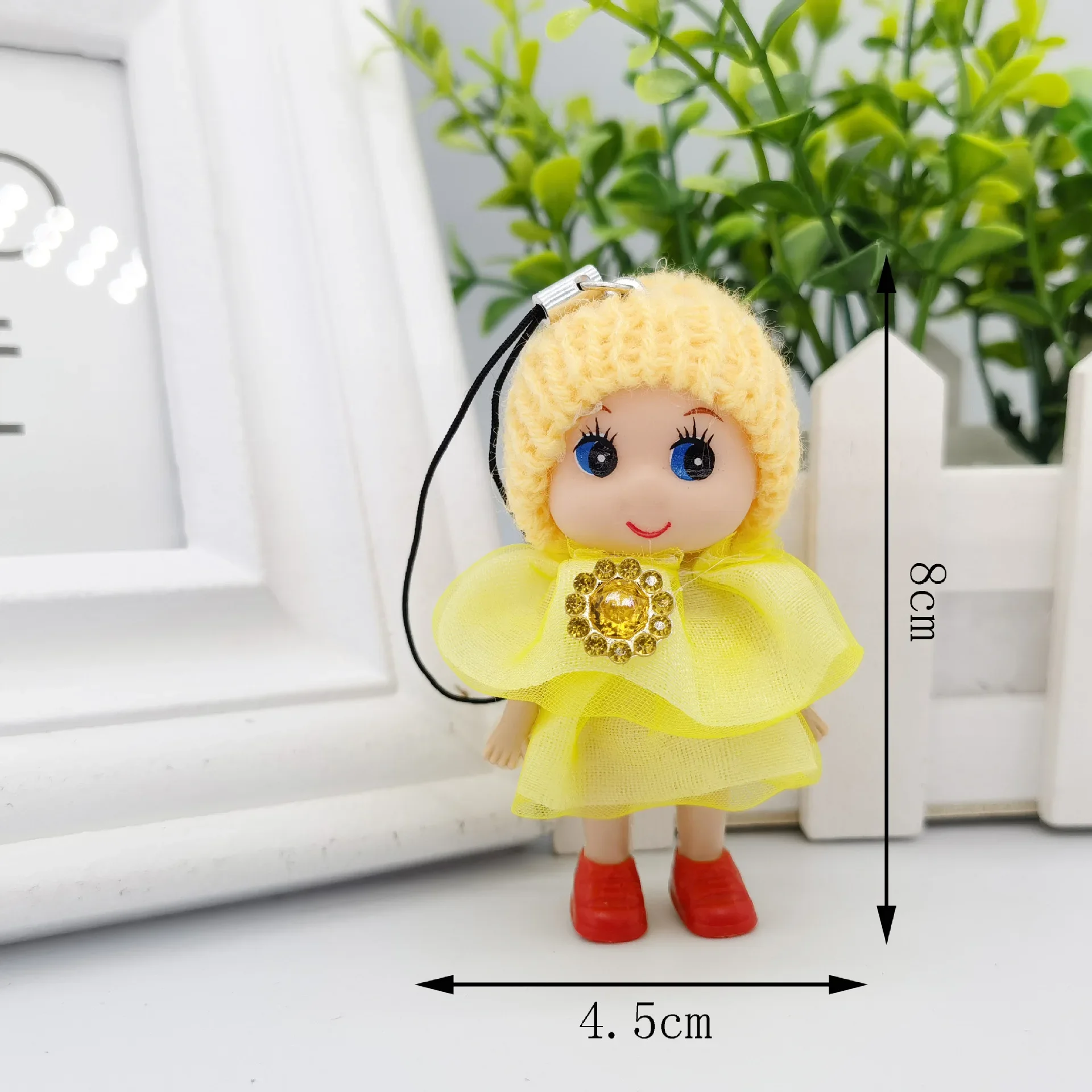 Cute Fashion Kids Plush Dolls Keychain Soft Stuffed Toys Keyring Mini Plush Animals Key Chain Baby Doll Toys for Girls Women