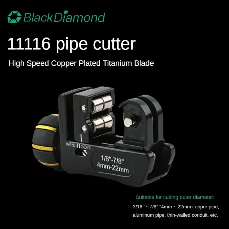 4-22mm, Model 11116 Black Diamond Mini Size Pipe Cutter Copper Aluminum and Stainless Steel Pipe