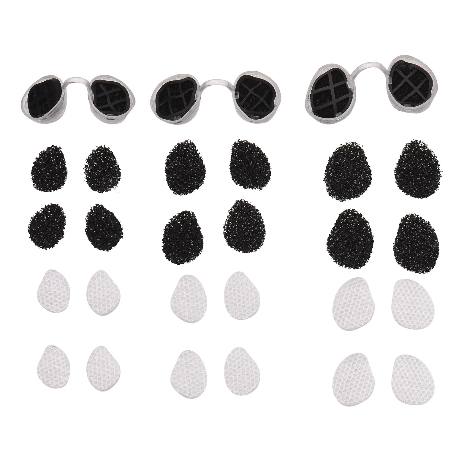 1Set 3Sizes Comfortable Nose Invisible Nasal Filters Anti Air Pollution Pollen Allergy Mask Removable Nose Dust Filter
