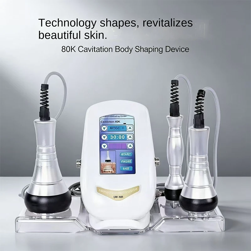 Máquina de cavitação ultrassônica 3 em 1 40K, massageador corporal para emagrecimento, radiofrequência, perda de peso, beleza, firmeza da pele, rejuvenescimento da pele