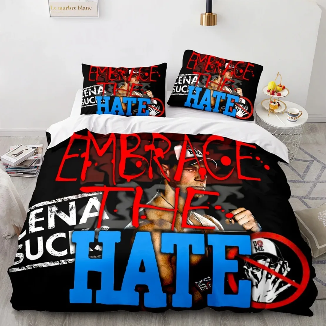 3D Print Customisable Wrestling Game WWE EAW Bedding Set,WWE EAW Duvet Cover Comforter Bed Set Quilt Cover Pillowcase