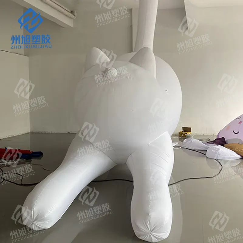

White light giant inflatable cat pet cats for zoo animal amusement park exhibition advertising