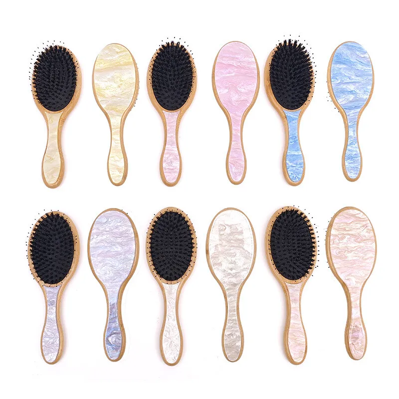 Pig's Mane Air Cushion Patch, Bamboo Comb, Airbag Hair Smoothing Design, Shoulder Patting, Scalp Massage, Large Board Comb