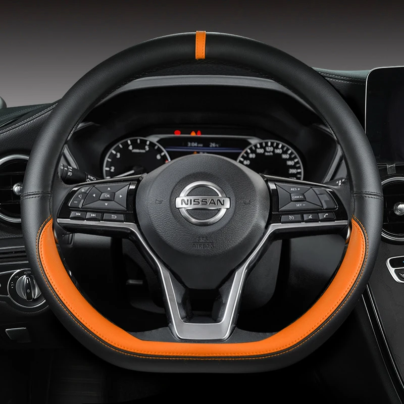 Pokrowiec na kierownicę samochodową do Nissan X-Trail Qashqai March Serena Micra Kicks 2017-2019 Altima Teana 2019, akcesoria samochodowe