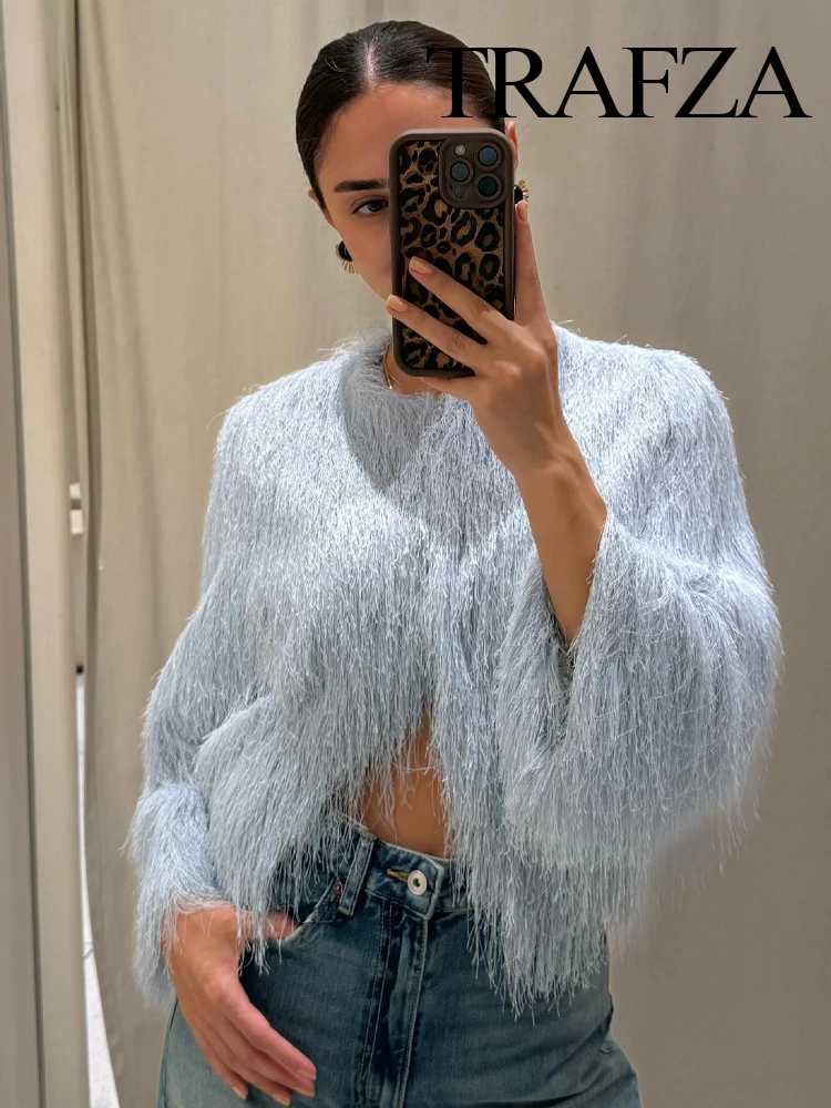 

HH Women's New Fashion Casual O-Neck Jackets Solid Long Sleeves Single-Breasted Female Autumn High Street Short Coats
