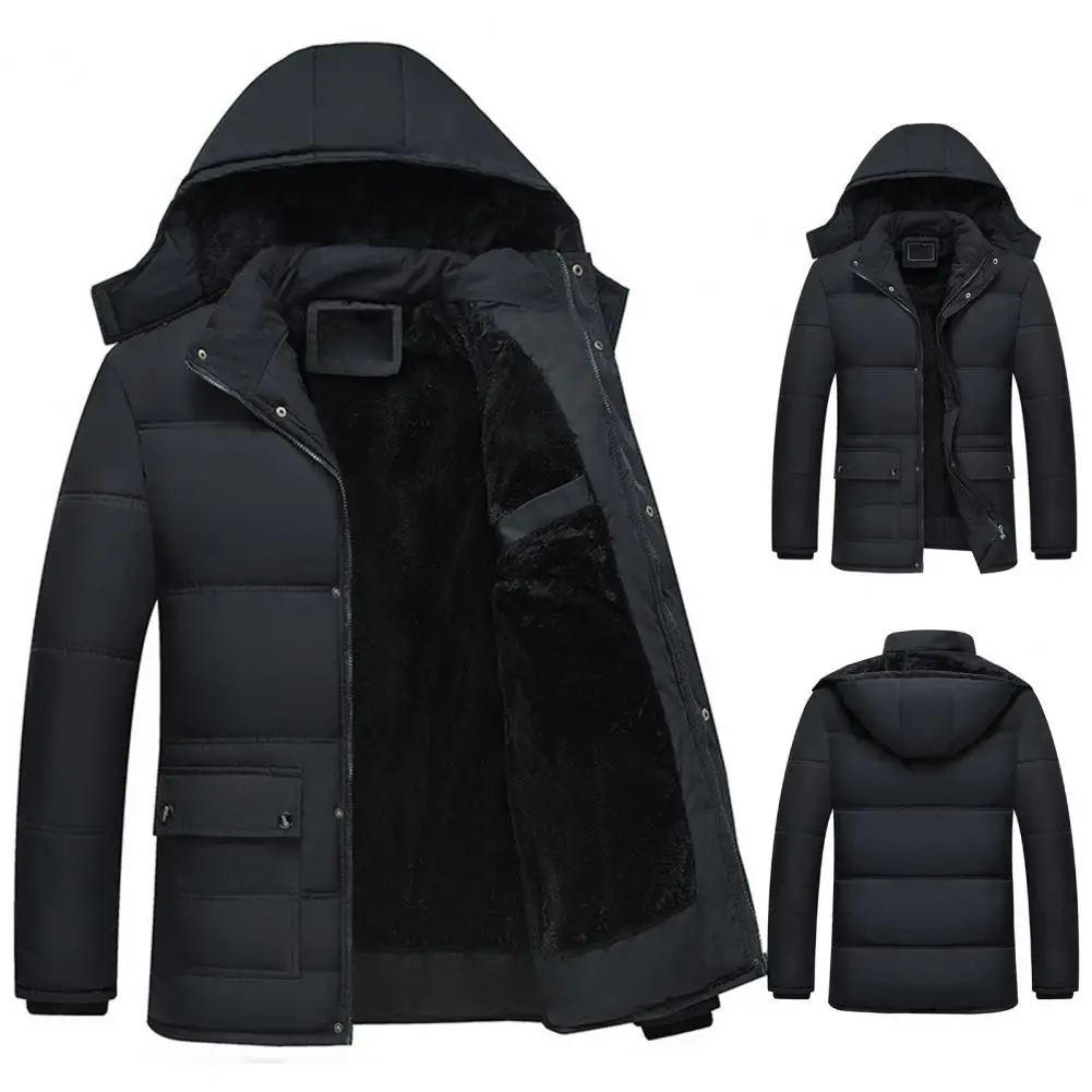 2023 New Arrival Winter Down Jackets Men Overcoat Fashion Thicken Warm Duck Down Coats for Men Hooded Black Long Parka