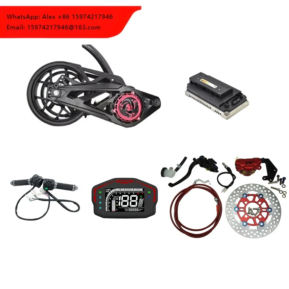 3000W 100kmh Fast Speed 138 70H Mid Drive Motor Assembly Kit For Electric Bike