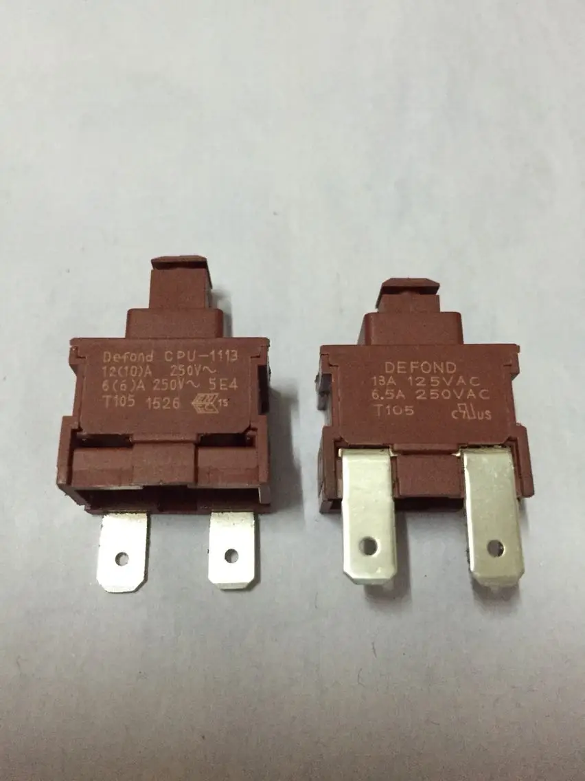 1PC Suitable for DEFOND key switch CPU-1113 2-pin self-locking switch 6.5A250VAC