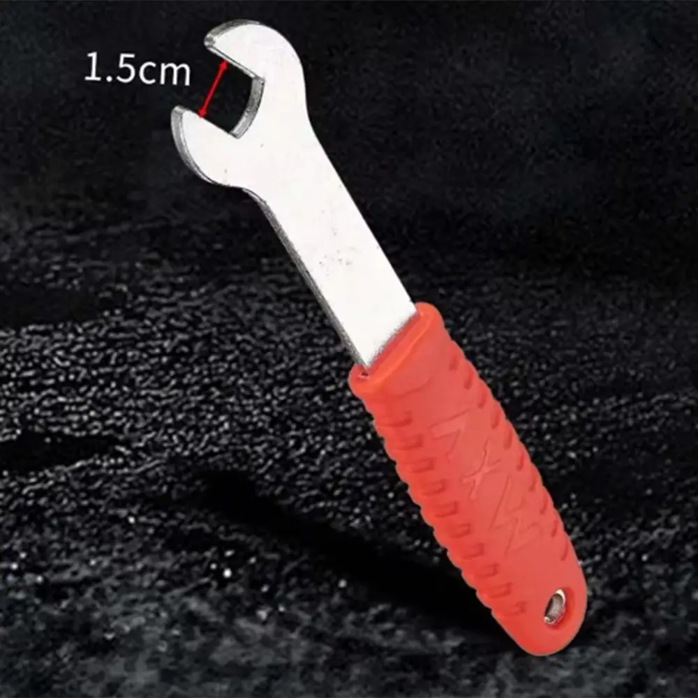 

15mm Bicycle Pedal Wrench with Anti-slip Rubber Handle Heavy-duty Pedal Remover Spanner Durable Portable Bike Repair Tool