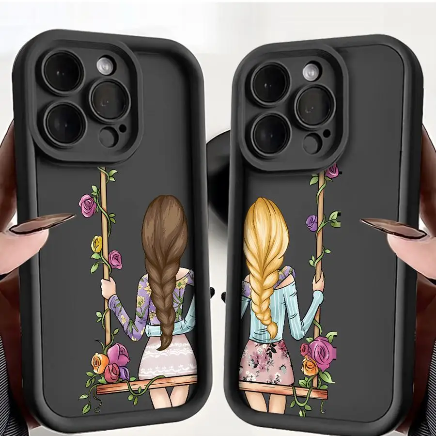 Friends Forever Always Phone Case for iPhone 16 15 Pro Max 13 12 11 Pro 14ProMax 16Plus 12Pro ShockProof Cover Funda Capa