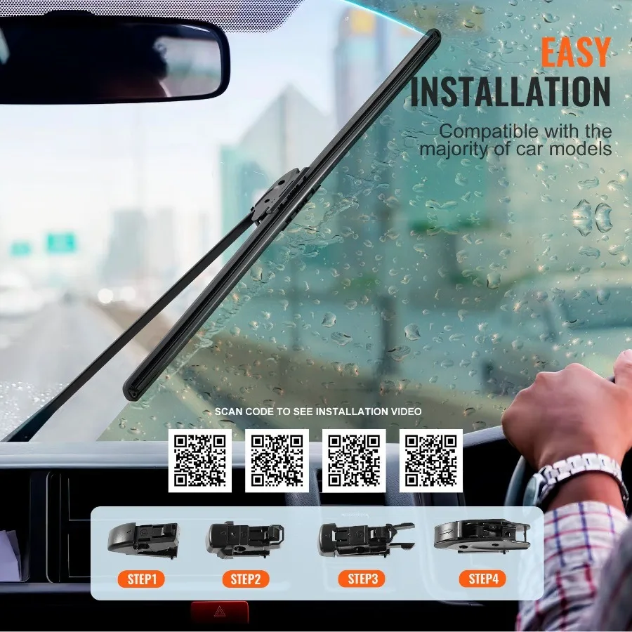 28 Spazzole tergicristallo in gomma Tergicristallo antivento di ricambio universale da 71 cm